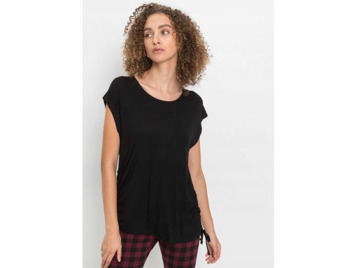 B.P.C czarna bluzka t-shirt z wiązaniem ^36/38