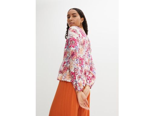 B.P.C bluzka we wzory z koronką boho 42.