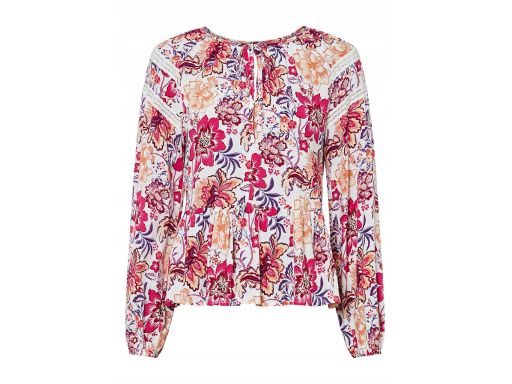 B.P.C bluzka we wzory z koronką boho 42.