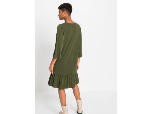 B.P.C zielona sukienka z koronką ^32/34