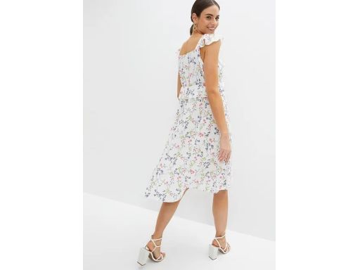 B.P.C sukienka z nadrukiem falbany urocza 32/34.
