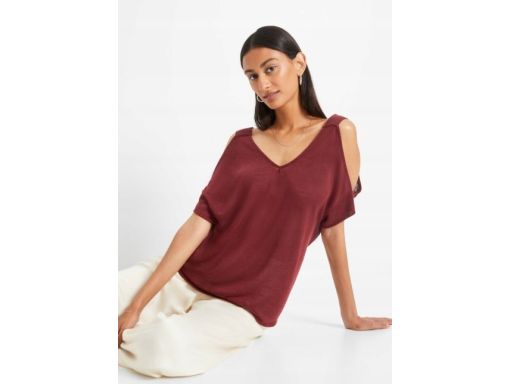 B.P.C bluzka bordowa odkryte ramiona r.36/38