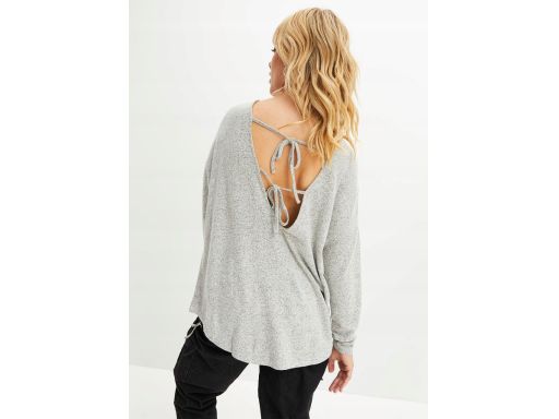 B.P.C szara bluzka dzianinowa z dekoltem z tyłu ^40/42