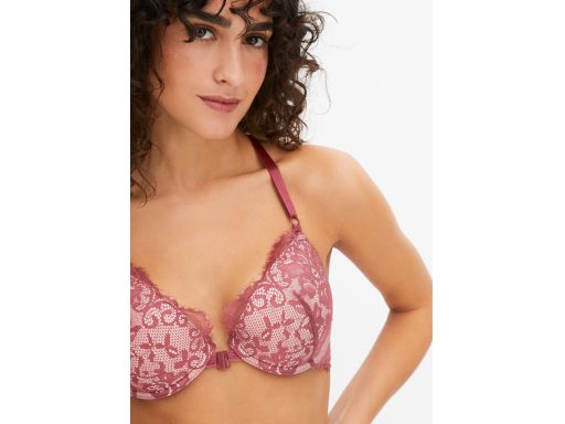 B.P.C biustonosz usztywniany koronkowy zapięcie przód 95B.