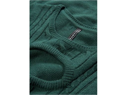 B.P.C sukienka dzianinowa ciemna zieleń z wycięciem 40/42.