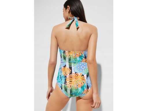 B.P.C kolorowy kostium kąpielowy z wiązaniem na szyi r.48