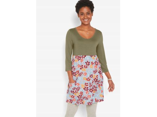 B.P.C sukienka tunika 2w1 zielona khaki r.48/50