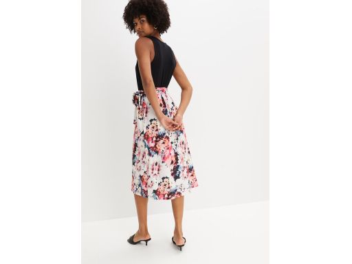 B.P.C sukienka midi 2w1 czarna w kwiaty 40/42.