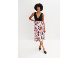 B.P.C sukienka midi 2w1 czarna w kwiaty 40/42.