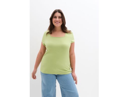 B.P.C t-shirt damski zielony gruszkowy bawełniany 44/46.