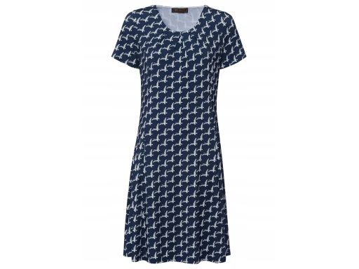 B.P.C sukienka granatowa z dżerseju wzory r.40/42