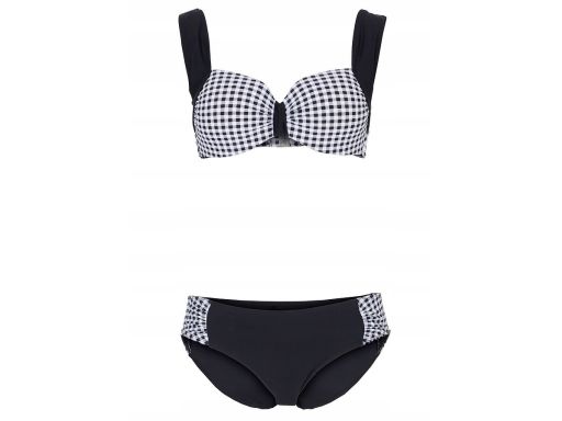 B.P.C Bikini na fiszbinach usztywniane czarno-białe ^42(80E)
