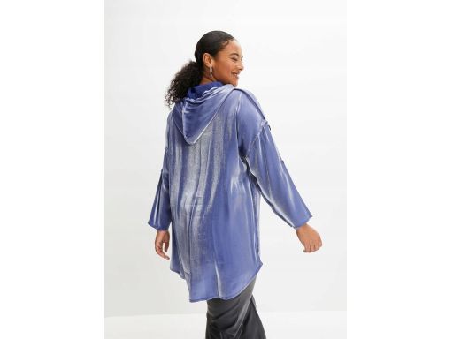 B.P.C bluzka koszulowa oversize z kapturem błyszcząca 42.