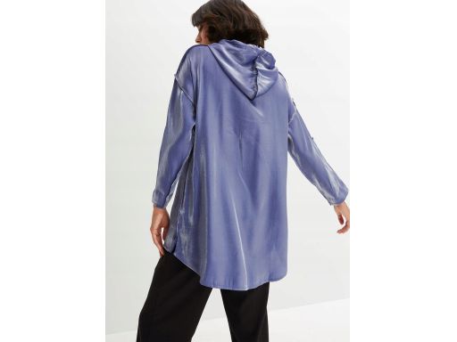 B.P.C bluzka koszulowa oversize z kapturem błyszcząca 42.