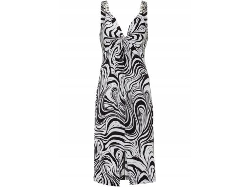 B.P.C sukienka biało-czarna na ramiączka 36/38.