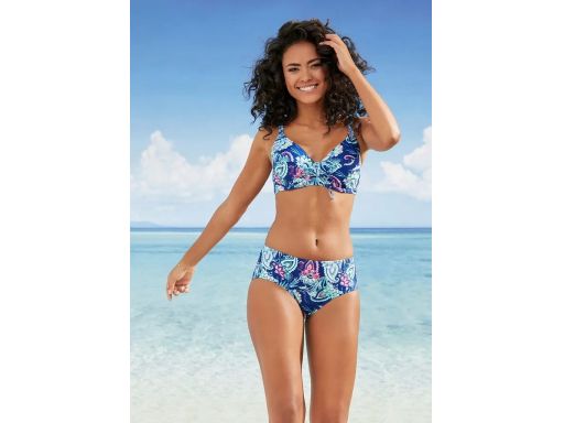 B.P.C. bikini typu minimizer granatowe w kolorowe wzory ^50(100D)