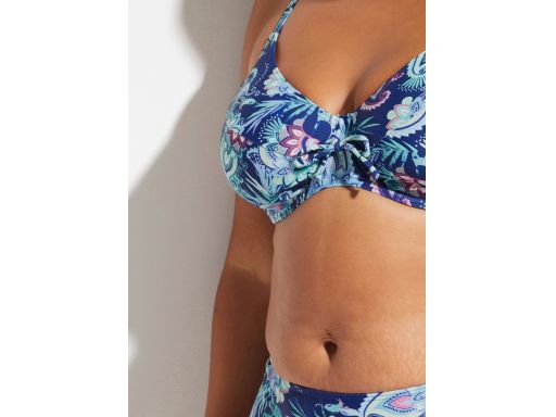 B.P.C. bikini typu minimizer granatowe w kolorowe wzory ^50(100D)