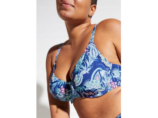 B.P.C. bikini typu minimizer granatowe w kolorowe wzory ^50(100D)