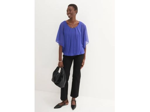 B.P.C szafirowa bluzka szyfonow z topem ^40