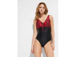 B.P.C kostium kąpielowy czarno-czerwony r.38