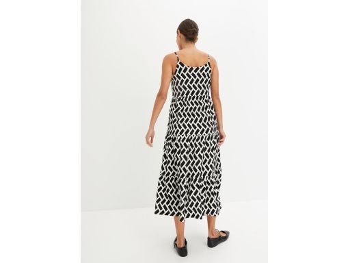 B.P.C letnia sukienka na ramiączka czarno-biała we wzory r.40/42