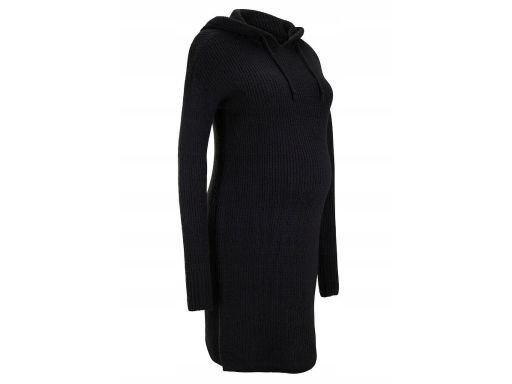 B.P.C sukienka ciążowa dzianinowa czarna z kapturem 32/34.