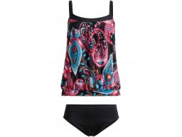 B.P.C tankini czarne w kolorowe wzory r.54