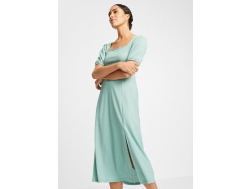 B.P.C sukienka zielona midi wiązanie r.48/50