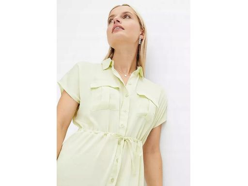 B.P.C sukienka midi prosta jasnozielona ^44