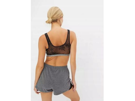 B.P.C biustonosz sportowy bustier szary z koronką 44/46.