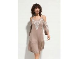 B.P.C sukienka tunika plażowa odkryte ramiona nadruk r.44/46