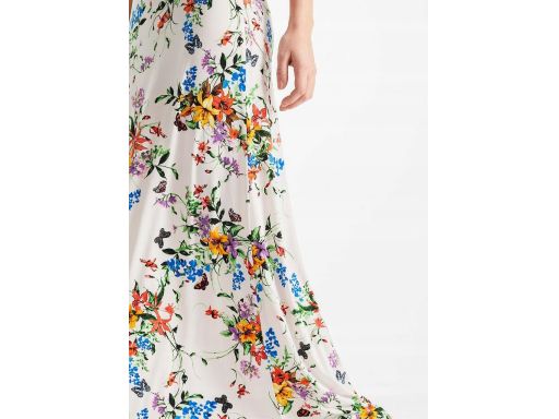 B.P.C długa sukienka w kwiaty z koronką r.36/38