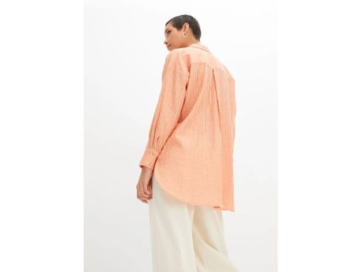 B.P.C bluzka koszulowa morelowa ze złotymi paskami r.46