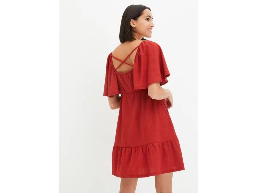 B.P.C sukienka ruda falbany r.44/46