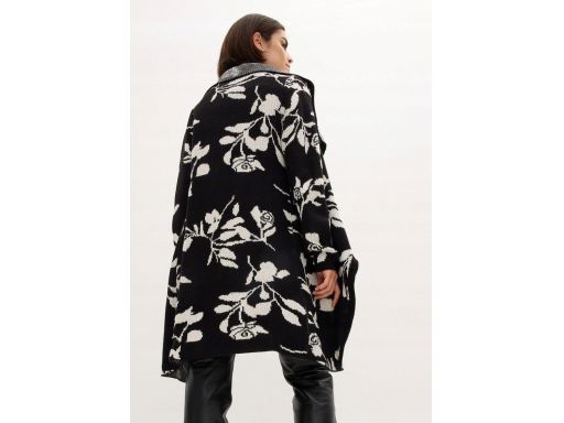 B.P.C czarno-śmietankowy kardigan we wzory r.40/42