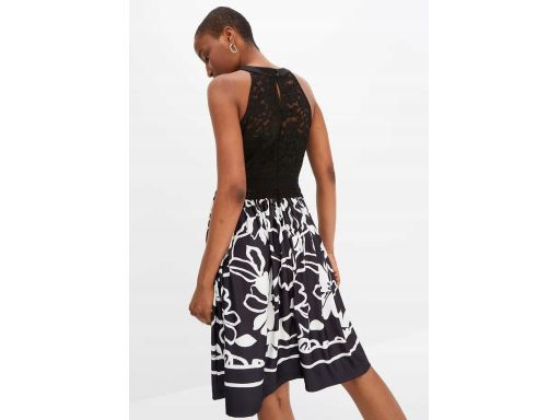 B.P.C sukienka czarno-biała z koronką 38.