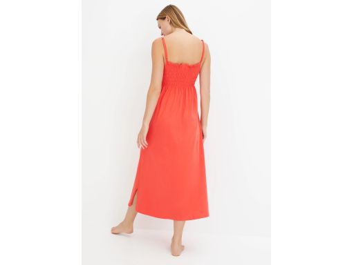 B.P.C koszula nocna bawełniana na ramiączka z marszczeniem ^44/46