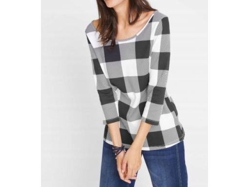 B.P.C bluzka w kratę biało-czarna r.36/38