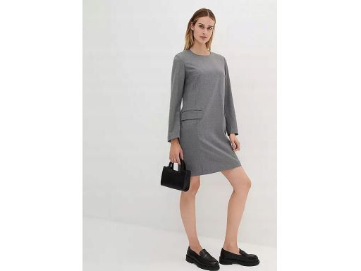 B.P.C szara sukienka wełniana ołówkowa mini ^54