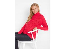 B.P.C sweter ciążowy czerwony ażurowy r.40/42