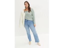 B.P.C jeansy bootcut ze sztrasami ^46