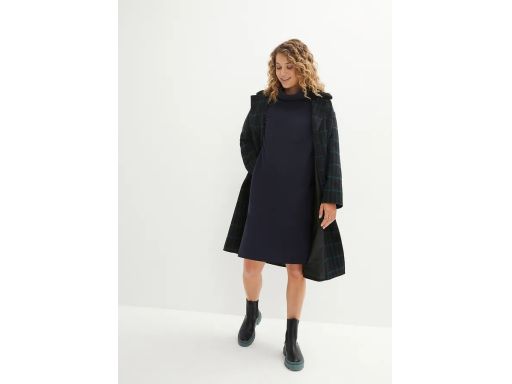 B.P.C sukienka oversize granatowa dresowa z szerokim golfem ^52/54