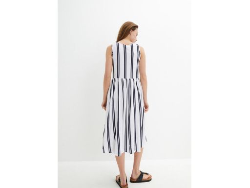 B.P.C Bawełniana sukienka w pionowe paski midi ^44/46