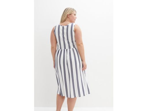 B.P.C Bawełniana sukienka w pionowe paski midi ^44/46