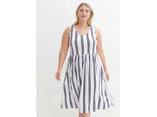 B.P.C Bawełniana sukienka w pionowe paski midi ^44/46