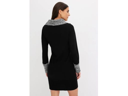B.P.C sukienka dzianinowa z szalowym kołnierzem ^36/38