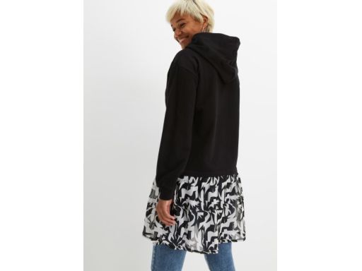 B.P.C czarna bluza z koszulą 2w1 r.36/38