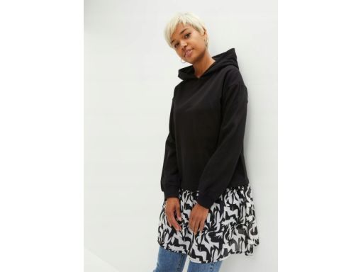 B.P.C czarna bluza z koszulą 2w1 r.36/38