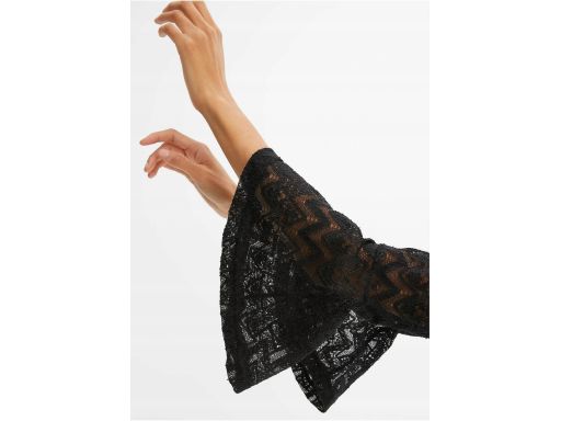 B.P.C sukienka z koronką czarna we wzory r.36/38