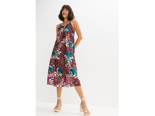 B.P.C Sukienka midi satynowa we wzory ^36